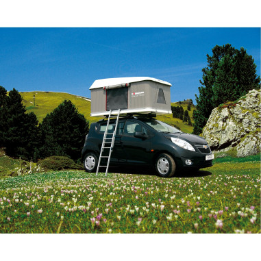 AUTOHOME Tente de toit Maggiolina Grand Tour Medium coloris gris clair coque blanche