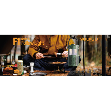 Lampe / enceinte de camping rechargeable Follow Light F1 Noire