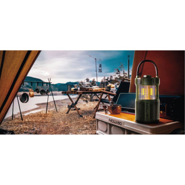 Lampe / enceinte de camping rechargeable Follow Light F1 Noire
