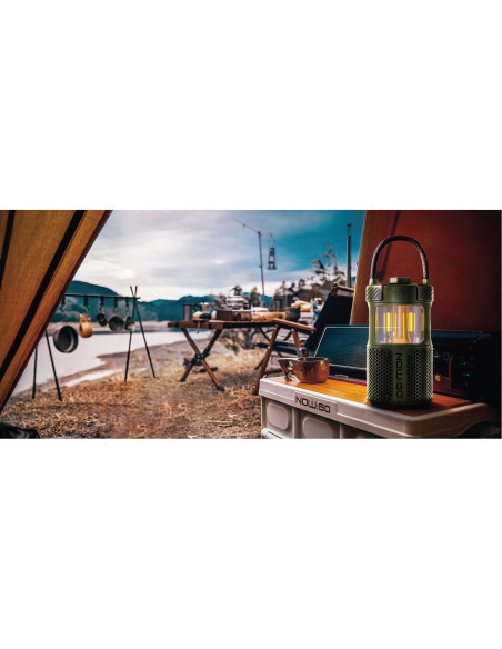 Lampe / enceinte de camping rechargeable Follow Light F1 Noire