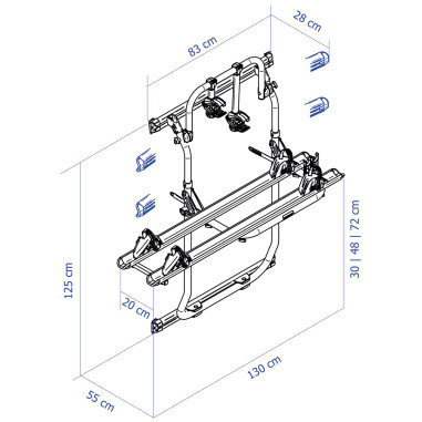 THULE Porte-vélos fourgon 2 portes arrière Elite Van XT Ducato Jumper Boxer après 2007