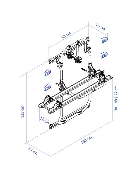 THULE Porte-vélos fourgon 2 portes arrière Elite Van XT Ducato Jumper Boxer après 2007