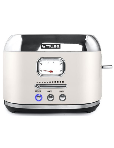PACK MUSE Bouilloire 1.7L + Grille-Pain 2 fentes Crème et Inox