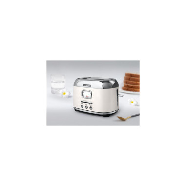 PACK MUSE Bouilloire 1.7L + Grille-Pain 2 fentes Crème et Inox