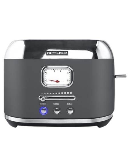 PACK MUSE Bouilloire 1.7L + Grille-Pain 2 fentes Gris et Inox
