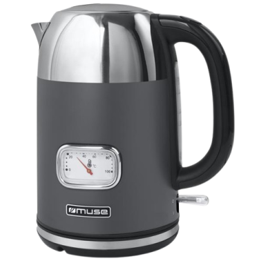 PACK MUSE Bouilloire 1.7L + Grille-Pain 2 fentes Gris et Inox