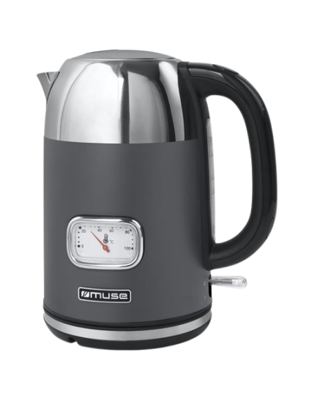 PACK MUSE Bouilloire 1.7L + Grille-Pain 2 fentes Gris et Inox