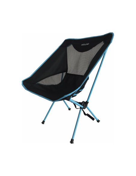 PACK MIDLAND 4 Chaises Moonlight Pliante Ultra Légère Et Compacte Camping Noir/Bleu + Sac De Transport