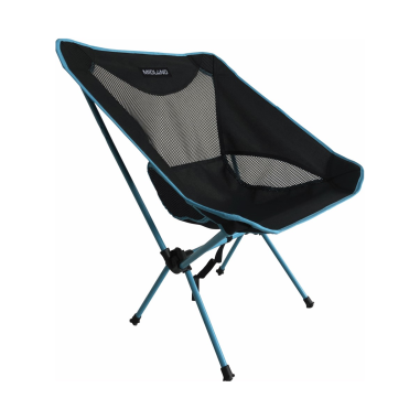PACK MIDLAND 4 Chaises Moonlight Pliante Ultra Légère Et Compacte Camping Noir/Bleu + Sac De Transport