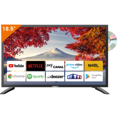 ANTARION TV LED 19" 48cm Smart Connect DVD Intégré + Barre de Son 30W