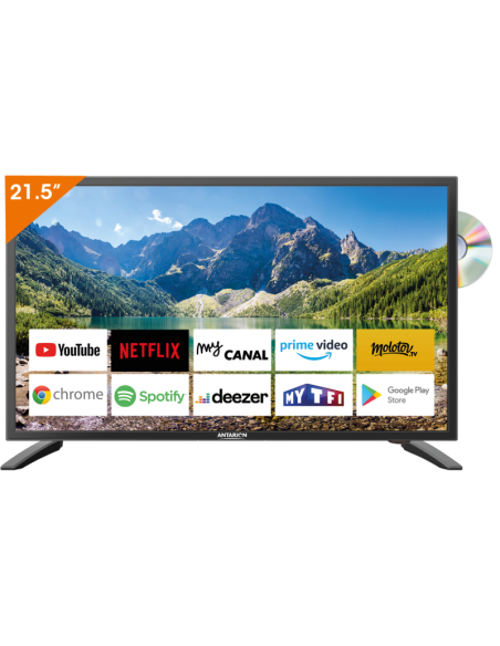 ANTARION TV LED 22" Full HD ANDROID Smart TV Camping Car