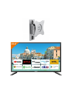Pack ANTARION TV LED 23.6" 60cm Téléviseur SMART CONNECT + Support TV