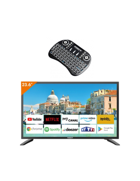Pack ANTARION Téléviseur 24"  SMART TV  12v-220v + Clavier