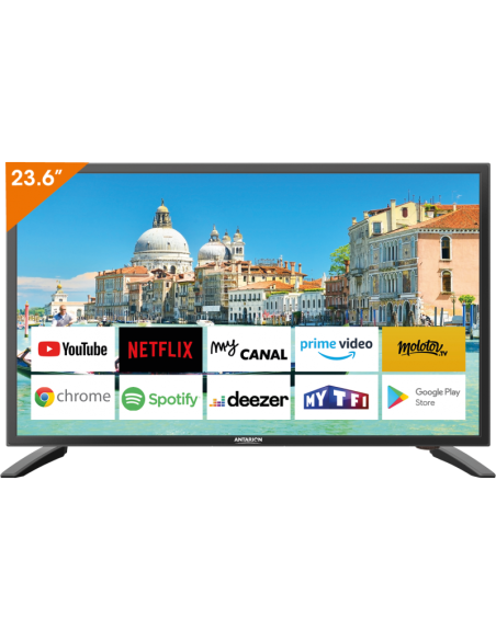 ANTARION TV LED 24" Smart Connect  Android 11.0  12V Camping