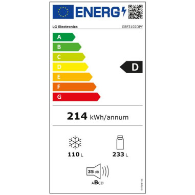 LG Réfrigérateur combiné GBF3102DPY
