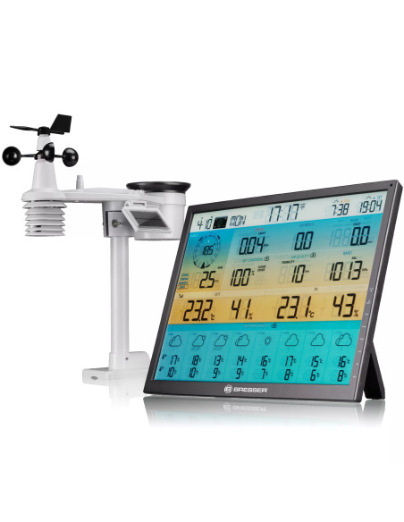 BRESSER 4CAST XL Centre météo 8-jours WiFi 7-en-1 solaire