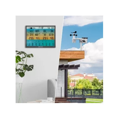 BRESSER 4CAST XL Centre météo 8-jours WiFi 7-en-1 solaire