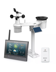 BRESSER Station météo 7-en-1 Wifi HD professionnelle différents modes d'affichage