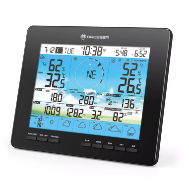 BRESSER Station météo 6 jours capteur 7 en 1 solaire