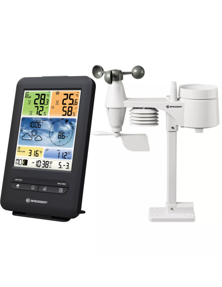 BRESSER Centrale météo Professional WIFI couleur 5-en-1 Verticale