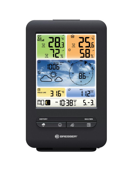 BRESSER Centrale météo Professional WIFI couleur 5-en-1 Verticale