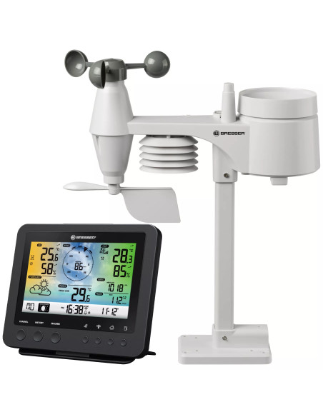 BRESSER Station météo couleur WIFI avec capteur extérieur 5-en-1