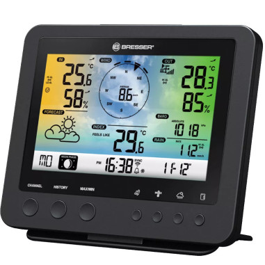 BRESSER Station météo couleur WIFI avec capteur extérieur 5-en-1