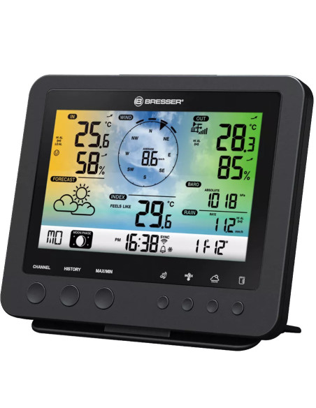 BRESSER Station météo couleur WIFI avec capteur extérieur 5-en-1