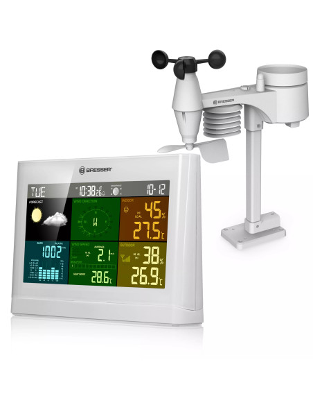 BRESSER Centrale météo 5-en-1 Comfort avec Écran en Couleurs