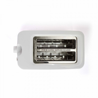 LIVOO Grille-Pain Toaster Blanc 750W 2 Fentes Thermostat Réglable