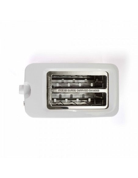 LIVOO Grille-Pain Toaster Blanc 750W 2 Fentes Thermostat Réglable