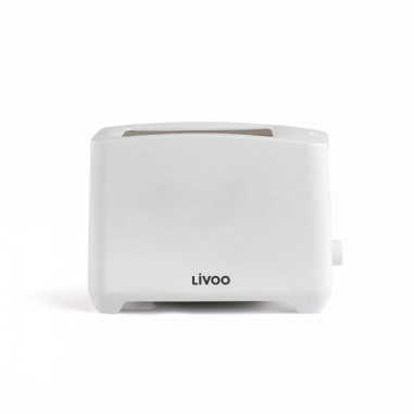 LIVOO Grille-Pain Toaster Blanc 750W 2 Fentes Thermostat Réglable