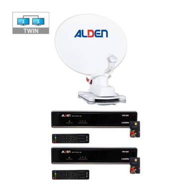 PACK ALDEN Onelight Antenne Auto 65cm + 2 x Décodeurs TNTSAT + LNB Twin