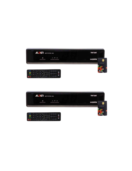 PACK ALDEN Onelight Antenne Auto 65cm + 2 x Décodeurs TNTSAT + LNB Twin