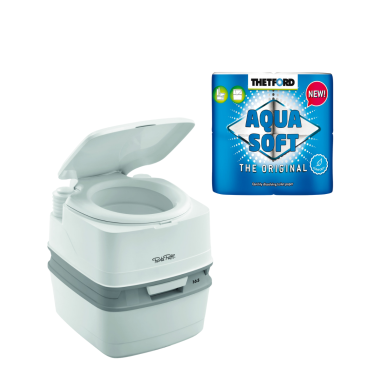 PACK THETFORD Toilette portable 100% Autonome Camping-car + Papier toilette Aqua soft