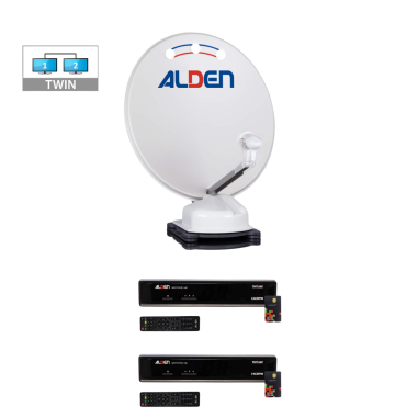 PACK ALDEN ORBITER 65 Parabole Auto + 2 x Décodeurs TNTSAT + LNB Twin