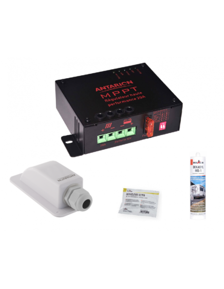 ANTARION Kit Panneau Solaire ALL BLACK 300W + Régulateur MPPT
