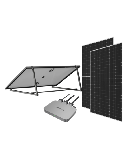 KIT COMPLET POWERSTREAM ECOFLOW + 2 X 440W SOLAIRE + SUPPORTS