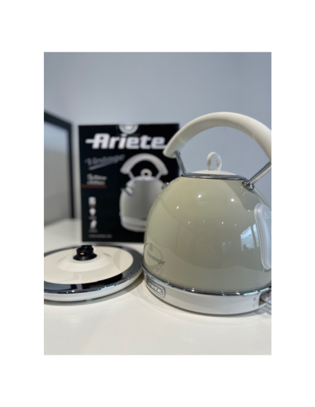 Ariete - Bouilloire Électrique | Vintage | Beige | 2000W |1,7 litres |