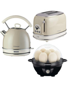 PACK Petit-déjeuner Bouilloire 1.7L + Grille-pain 2 fentes + Cuiseur à oeufs 7 pièces