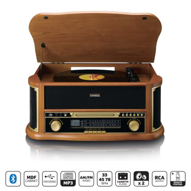 LENCO Platine vinyle Bois 1 Port USB Tourne Disque