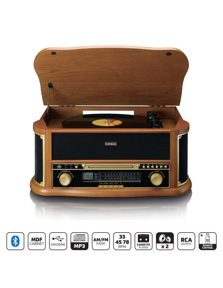 LENCO Platine vinyle Bois 1 Port USB Tourne Disque