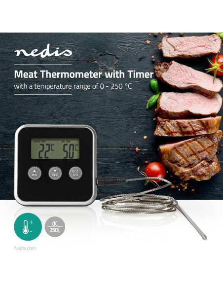 Nedis KATH105BK Thermomètre à Viande