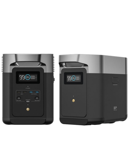 Pack ECOFLOW DELTA 2 Station d'énergie Portable au Lithium-Fer-Phosphate + Batterie Additionnelle Pour Station d'énergie