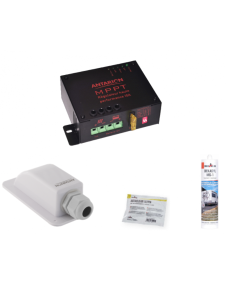 ANTARION Blister de pose solaire Régulateur MPPT10A Simple sortie