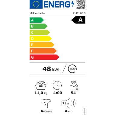LG Lave-linge Hublot 11kg 1400trs/min Inverter Direct Drive