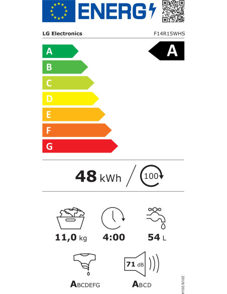 LG Lave-linge Hublot 11kg 1400trs/min Inverter Direct Drive