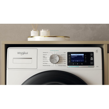WHIRLPOOL Lave-linge Hublot 9kg 1400trs/min Moteur ZEN