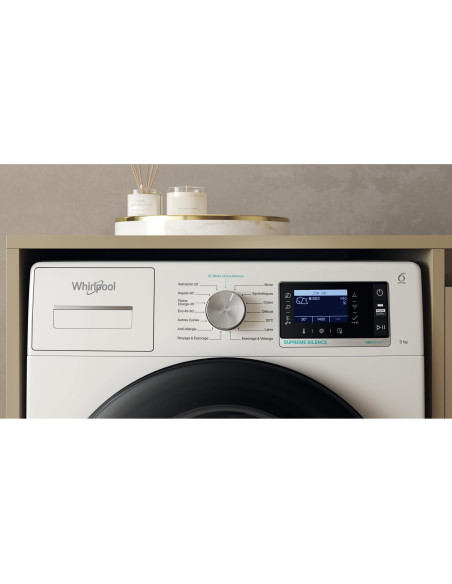 WHIRLPOOL Lave-linge Hublot 9kg 1400trs/min Moteur ZEN