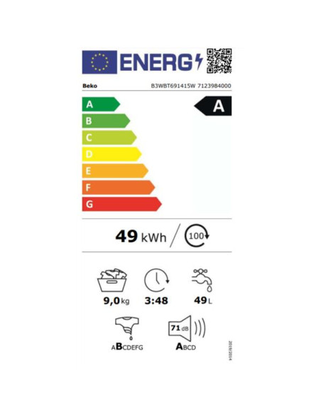 BEKO Lave-linge Tout-intégrable B3WBT691415W